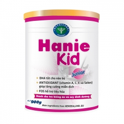 Sữa bột Hanie Kid Junior dành cho trẻ biếng ăn & suy dinh dưỡng 1-10 tuổi, 900g
